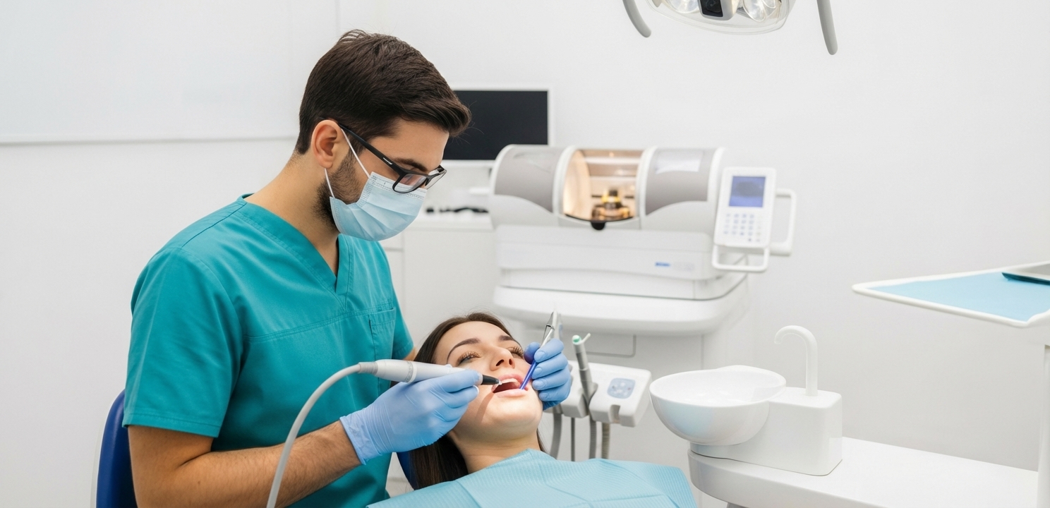 Presa dell'Impronta Digitale in Clinica Odontoiatrica Sorriso Nuovo grazie a tecnologie avanzate come scanner 3D e CAD/CAM in cliniche specializzate.
