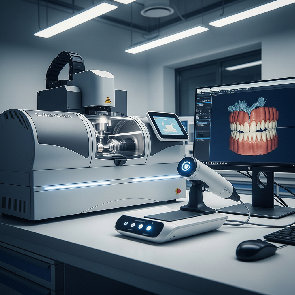 Attrezzature high-tech per l'odontoiatria estetica Sorriso Nuovo grazie alle più recenti tecnologie CAD/CAM per faccette e corone perfette