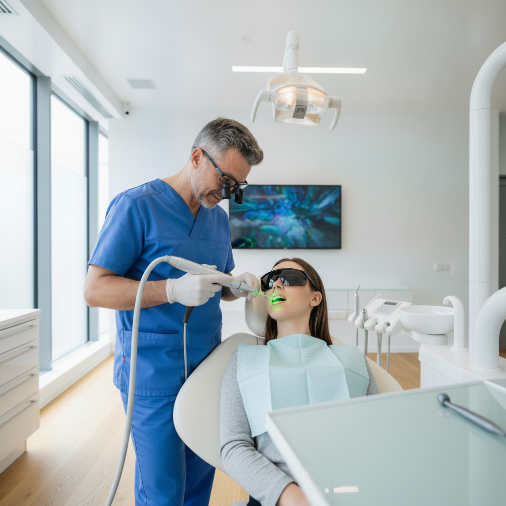 Laser dentale per tessuti duri in azione Odontoiatria Laser in Italia rivoluziona le cure, offrendo trattamenti per tessuti duri senza trapano e con maggiore comfort.